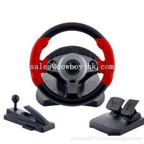 RACING GAME STEERING WHEEL JOYSTICK FOR PS2/PS3/PC